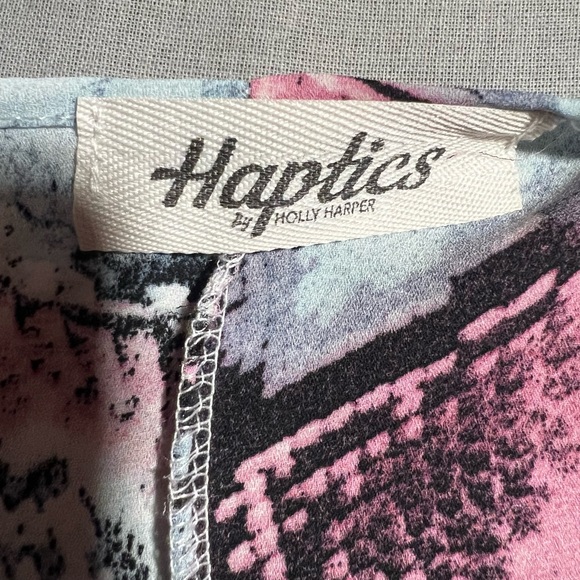 Haptics Women's Pink and Black Animal Print Kimono - Picture 3 of 5